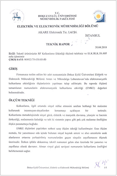 9 Eylül Üniversitesi Teknik Rapor